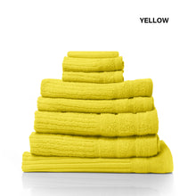 Load image into Gallery viewer, Royal Comfort Eden Egyptian Cotton 600GSM 8 Piece Luxury Bath Towels Set - Yellow
