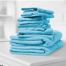 Load image into Gallery viewer, Royal Comfort Eden Egyptian Cotton 600GSM 8 Piece Luxury Bath Towels Set - Aqua
