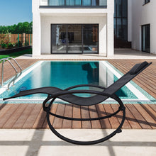 Load image into Gallery viewer, Arcadia Furniture Zero Gravity Portable Foldable Rocking Chair Recliner Lounge - Black
