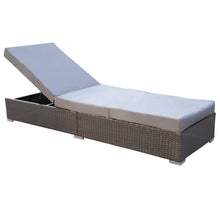 Load image into Gallery viewer, Milano Outdoor 3pc Sun Lounge Pool Bed Deck Rattan Chair Adjustable Furniture
