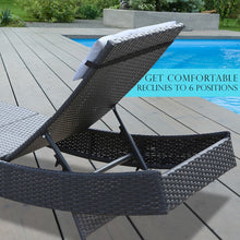 Load image into Gallery viewer, Milano Outdoor Sun Lounge Pool Bed Deck Rattan Chair Curved Design Wicker Sofa

