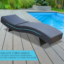 Load image into Gallery viewer, Milano Outdoor Sun Lounge Pool Bed Deck Rattan Chair Curved Design Wicker Sofa
