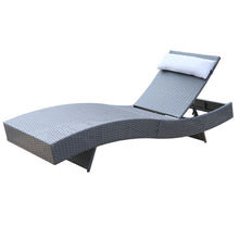 Load image into Gallery viewer, Milano Outdoor Sun Lounge Pool Bed Deck Rattan Chair Curved Design Wicker Sofa
