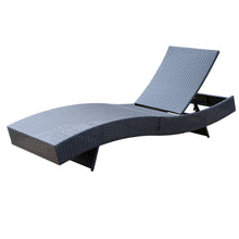 Load image into Gallery viewer, Milano Outdoor Sun Lounge Pool Bed Deck Rattan Chair Curved Design Wicker Sofa
