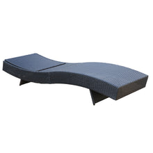 Load image into Gallery viewer, Milano Outdoor Sun Lounge Pool Bed Deck Rattan Chair Curved Design Wicker Sofa
