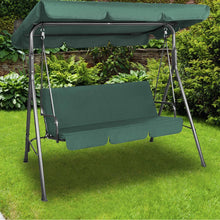 Load image into Gallery viewer, Milano Outdoor Swing Bench Seat Chair Canopy Furniture 3 Seater Garden Hammock - Dark Green
