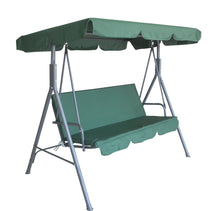Load image into Gallery viewer, Milano Outdoor Swing Bench Seat Chair Canopy Furniture 3 Seater Garden Hammock - Dark Green
