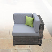 Load image into Gallery viewer, Milano 7 Piece Wicker Rattan Sofa Set Oatmeal Grey Outdoor Lounge Furniture
