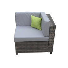 Load image into Gallery viewer, Milano 7 Piece Wicker Rattan Sofa Set Oatmeal Grey Outdoor Lounge Furniture
