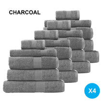 Load image into Gallery viewer, Royal Comfort 20 Piece Cotton Bamboo Towel Bundle Set 450GSM Luxurious Absorbent - Charcoal
