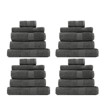 Load image into Gallery viewer, Royal Comfort 20 Piece Cotton Bamboo Towel Bundle Set 450GSM Luxurious Absorbent - Granite
