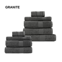 Load image into Gallery viewer, Royal Comfort 9 Piece Cotton Bamboo Towel Bundle Set 450GSM Luxurious Absorbent - Granite
