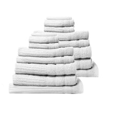 Load image into Gallery viewer, Royal Comfort 16 Piece Egyptian Cotton Eden Towel Set 600GSM Luxurious Absorbent - White
