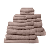 Load image into Gallery viewer, Royal Comfort 16 Piece Egyptian Cotton Eden Towel Set 600GSM Luxurious Absorbent - Champagne
