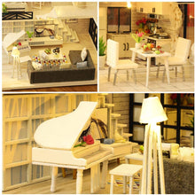 Load image into Gallery viewer, Dollhouse Miniature with Furniture Kit Plus Dust Proof and Music Movement - Happy time (1:24 Scale Creative Room Idea)
