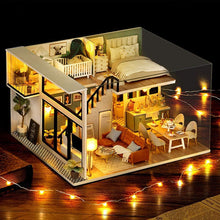 Load image into Gallery viewer, Dollhouse Miniature with Furniture Kit Plus Dust Proof and Music Movement - Comfortable room (1:24 Scale Creative Room Idea)
