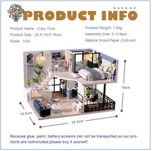 Load image into Gallery viewer, Dollhouse Miniature with Furniture Kit Plus Dust Proof and Music Movement - Cozy time
