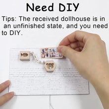 Load image into Gallery viewer, Dollhouse Miniature with Furniture Kit Plus Dust Proof and Music Movement - Cat Coffee (Valentine&#39;s Day Gift Idea)
