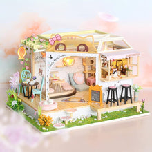 Load image into Gallery viewer, Dollhouse Miniature with Furniture Kit Plus Dust Proof and Music Movement - Cat Coffee (Valentine&#39;s Day Gift Idea)

