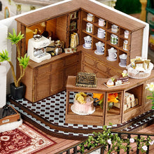 Load image into Gallery viewer, Dollhouse Miniature with Furniture Kit Plus Dust Proof and Music Movement - Forest Tea Shop
