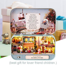 Load image into Gallery viewer, Box Theatre Doll House Furniture Miniature, 1:24 Dollhouse Kit for Kids (Roaming in Paris)
