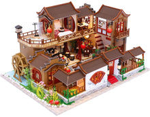Load image into Gallery viewer, Dollhouse Miniature with Furniture Kit Plus Dust Proof and Music Movement - Tang Dynasty Town (1:24 Scale Creative Room Idea)
