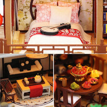 Load image into Gallery viewer, Dollhouse Miniature with Furniture Kit Plus Dust Proof and Music Movement - Tang Dynasty Town (1:24 Scale Creative Room Idea)
