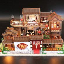 Load image into Gallery viewer, Dollhouse Miniature with Furniture Kit Plus Dust Proof and Music Movement - Tang Dynasty Town (1:24 Scale Creative Room Idea)
