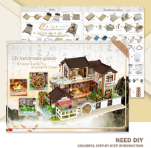 Load image into Gallery viewer, Dollhouse Miniature with Furniture Kit Plus Dust Proof and Music Movement - Chinese Style Courtyard (1:24 Scale Creative Room Idea)
