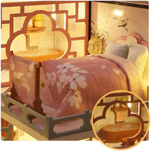 Load image into Gallery viewer, Dollhouse Miniature with Furniture Kit Plus Dust Proof and Music Movement - Guqin Pavilion (1:24 Scale Creative Room Idea)
