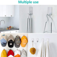 Load image into Gallery viewer, 23 Pieces Stainless Steel Waterproof Self Adhesive Dual Wall Hooks for Bathroom, Bedroom and Kitchen
