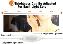 Load image into Gallery viewer, Hollywood Vanity Style LED Makeup Lights Mirror with 3 Color Modes Lights with 10 Dimmable Bulbs (Mirror Not Include)
