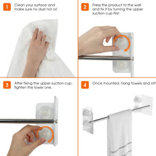 Load image into Gallery viewer, Stainless Steel Towel Bar with Suction Cup
