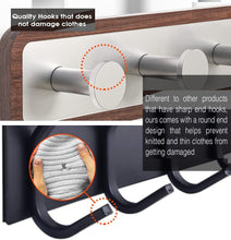 Load image into Gallery viewer, Wood Over The Door Rack Hanger Organiser with 3 Strong Steel Hooks
