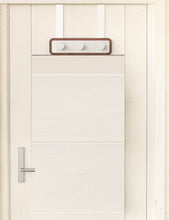 Load image into Gallery viewer, Wood Over The Door Rack Hanger Organiser with 3 Strong Steel Hooks
