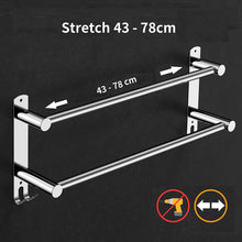 Load image into Gallery viewer, Stretchable 45-75 cm Towel Bar for Bathroom and Kitchen (Two Bars)

