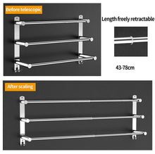 Load image into Gallery viewer, Stretchable 45-75 cm Towel Bar for Bathroom and Kitchen (Three Bars)

