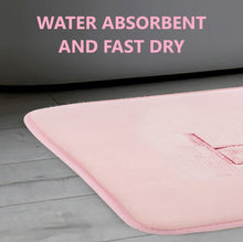 Load image into Gallery viewer, Extra Thick Memory Foam &amp; Super Comfort Bath Rug Mat for Bathroom (60 x 40 cm, Pink)
