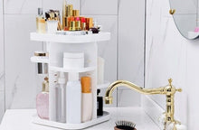 Load image into Gallery viewer, 360 Rotating Large Capacity Makeup Organizer for Bedroom and Bathroom (White)
