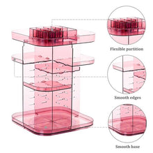 Load image into Gallery viewer, 360 Rotating Large Capacity Makeup Organizer for Bedroom and Bathroom (Pink)

