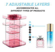 Load image into Gallery viewer, 360 Rotating Large Capacity Makeup Organizer for Bedroom and Bathroom (Pink)
