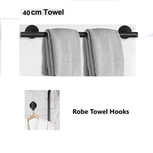 Load image into Gallery viewer, 4 Piece Stainless Steel-Towel Rack Set Wall Mount with Brushed Finish for Bathroom

