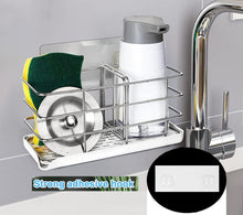Load image into Gallery viewer, Sink Caddy Sponge Holder with Auto Freesanting Overflow for Kitchen and Bathroom
