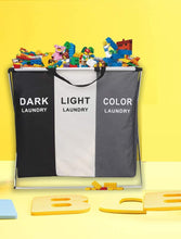 Load image into Gallery viewer, 3 in 1 Large 135L Laundry Clothes Hamper Basket with Waterproof bags and Aluminum Frame (Multi)
