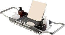 Load image into Gallery viewer, Aluminum Extendable Bathtub Caddy Tray for Bathroom
