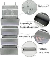 Load image into Gallery viewer, Wall Mount Hanging Organizer with 4 Large Capacity Pocket Organizers and 3 Small Pockets for Essentials
