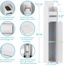Load image into Gallery viewer, Toilet Paper Roll Holder for Bathroom (White, 80 cm)
