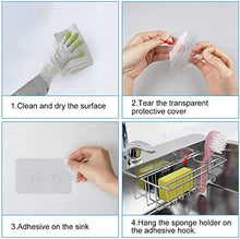 Load image into Gallery viewer, 3-in-1 Adhesive Stainless Steel Sink Caddy Organizer Storage for Kitchen  Rustproof
