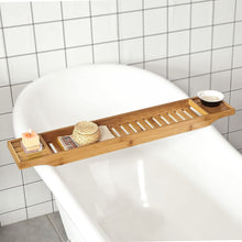 Load image into Gallery viewer, Bamboo Bath Caddy, Tray,Organiser Natural
