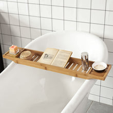 Load image into Gallery viewer, Bamboo Bath Caddy, Tray,Organiser Natural
